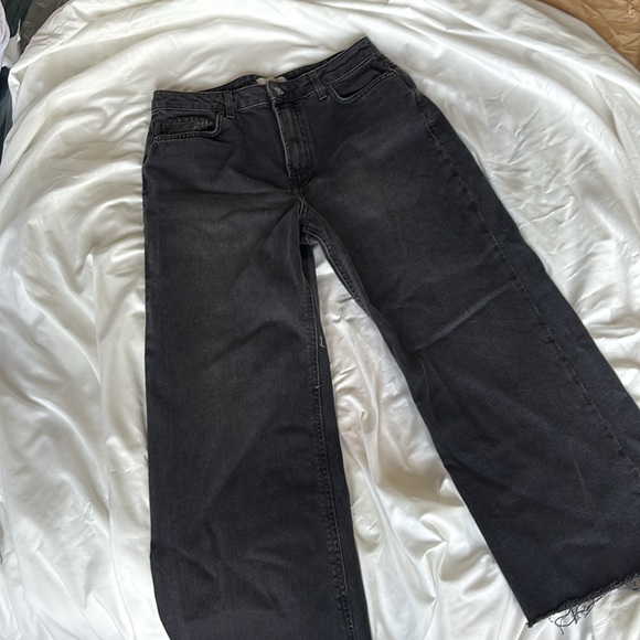 Pre-Owned Forever 21 Wide Leg Black Jeans - Picture 4 of 5